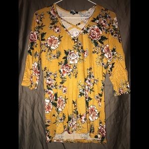 Yellow Floral Top